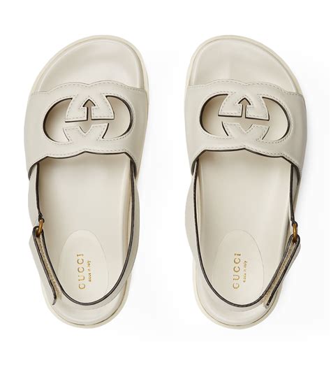 gucci cream sandals|authentic gucci sandals women.